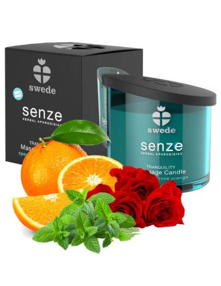 Swede Senze masážní svíčka máta růže pomeranč 50ml