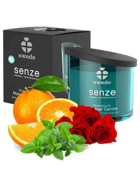 Swede Senze masážní svíčka máta růže pomeranč 50ml