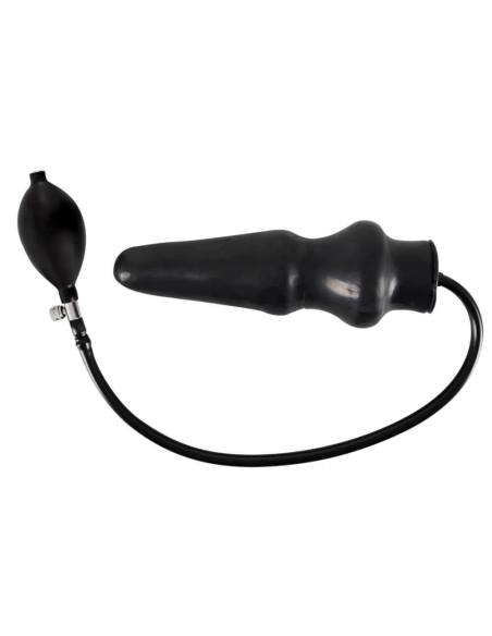 LATEX černý nafukovací anální kolík velký