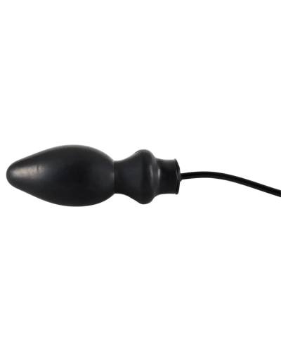 LATEX černý nafukovací anální kolík velký