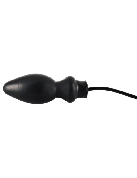 LATEX černý nafukovací anální kolík velký
