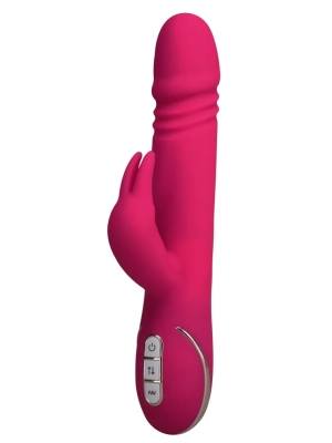 Vibrátor pro stimulaci bodu G s funkcí přirážení Vibe Couture Rabbit Skater růžový