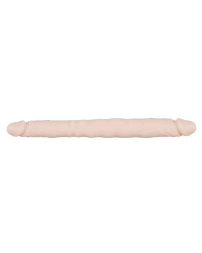 Oboustranné silikonové dildo přírodní