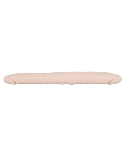 Oboustranné silikonové dildo přírodní