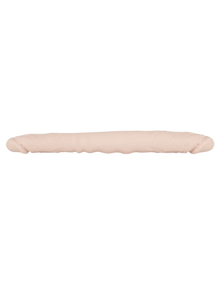 Oboustranné silikonové dildo přírodní