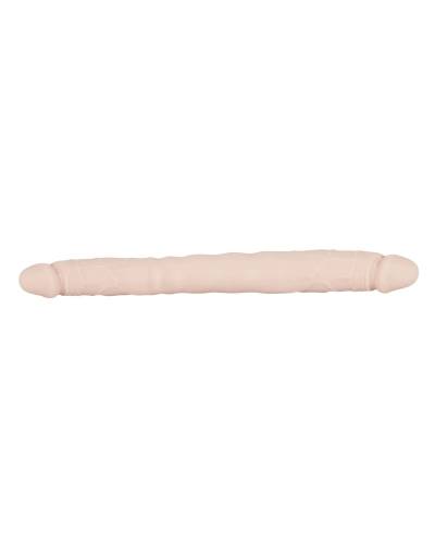 Oboustranné silikonové dildo přírodní