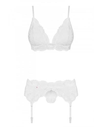 3 dílná sada erotického prádla Obsessive - 810-SEG-1 SET 3PCS White