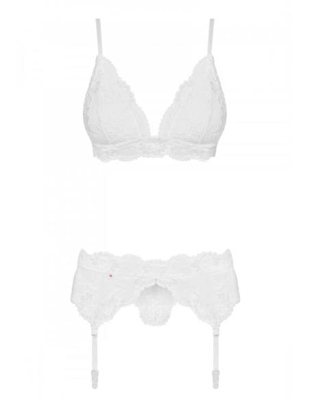 3 dílná sada erotického prádla Obsessive - 810-SEG-1 SET 3PCS White