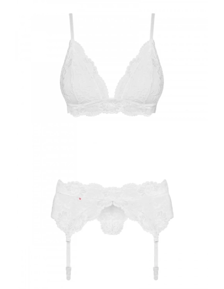 3 dílná sada erotického prádla Obsessive - 810-SEG-1 SET 3PCS White