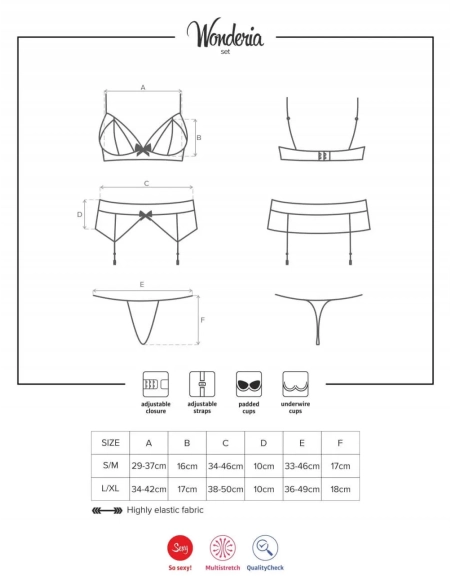 Obsessive - Wonderia Set 3pcs Black
