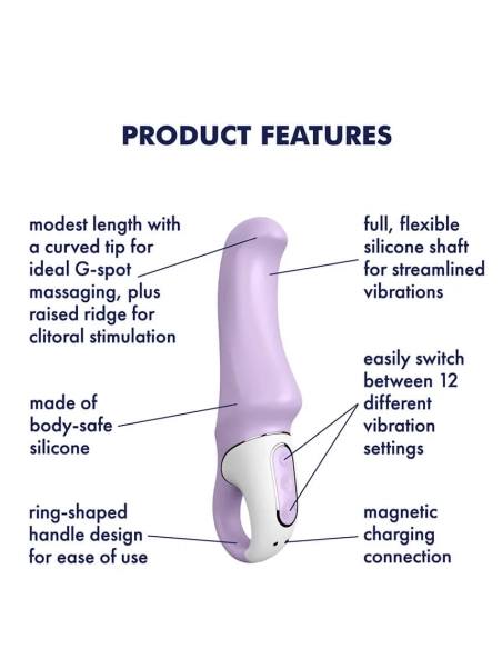 Vibrátor na bod G Satisfyer Vibes Charming Smile fialový
