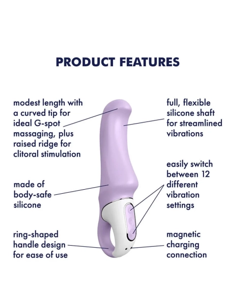 Vibrátor na bod G Satisfyer Vibes Charming Smile fialový