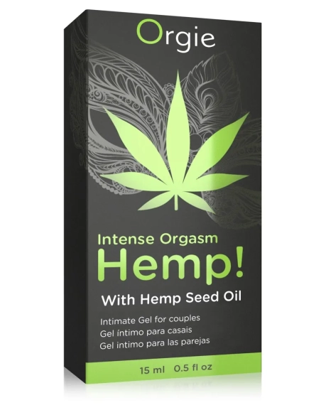 Stimulační gel s oteplujícím chladícím a brnícím efektem Intense Orgasm Hemp