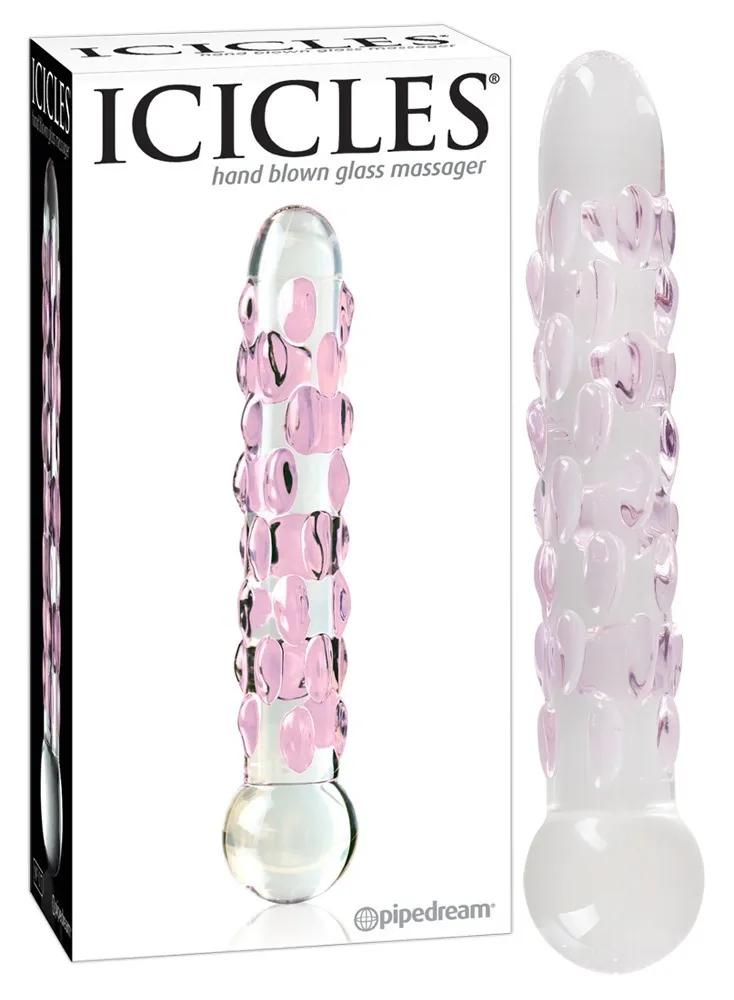 Icicles - perličkové skleněné dildo