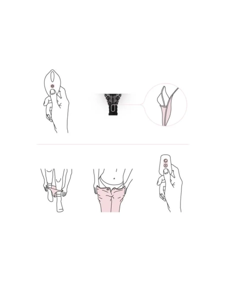 Dobíjecí vibrující francouzské kalhotky Pantyrebel