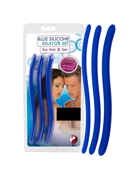 DILATOR sada modrých silikonových rozšiřovačů močové trubice