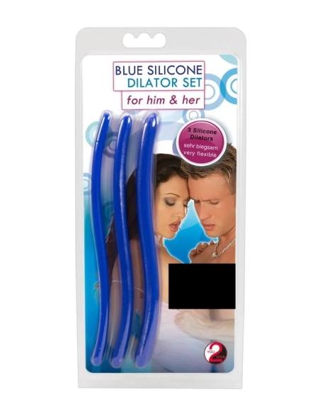 DILATOR sada modrých silikonových rozšiřovačů močové trubice