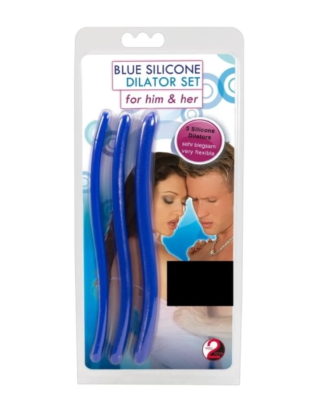 DILATOR sada modrých silikonových rozšiřovačů močové trubice