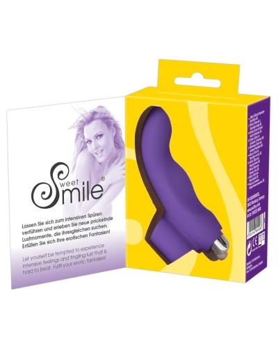 Vlnitý silikonový vibrátor na prsty SMILE Finger fialový