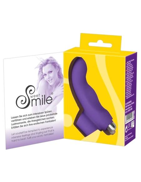 Vlnitý silikonový vibrátor na prsty SMILE Finger fialový