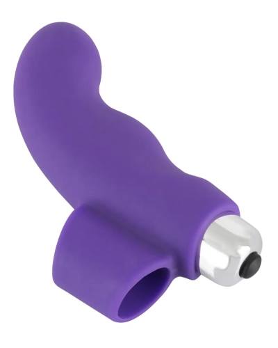 Vlnitý silikonový vibrátor na prsty SMILE Finger fialový