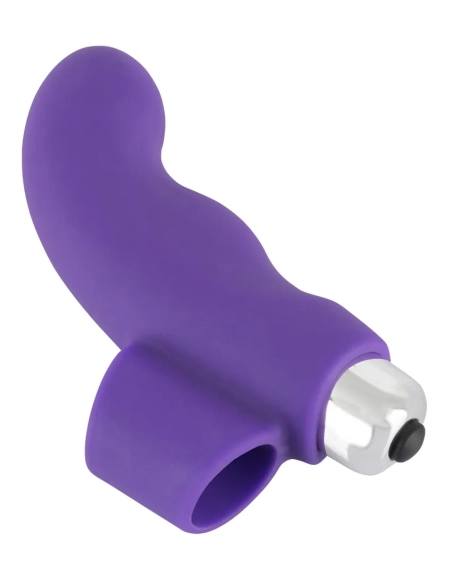 Vlnitý silikonový vibrátor na prsty SMILE Finger fialový