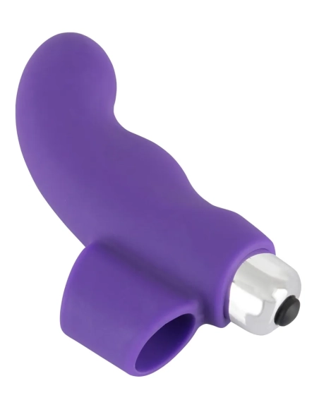 Vlnitý silikonový vibrátor na prsty SMILE Finger fialový
