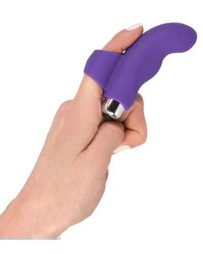 Vlnitý silikonový vibrátor na prsty SMILE Finger fialový