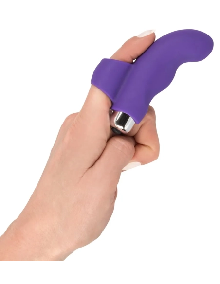 Vlnitý silikonový vibrátor na prsty SMILE Finger fialový