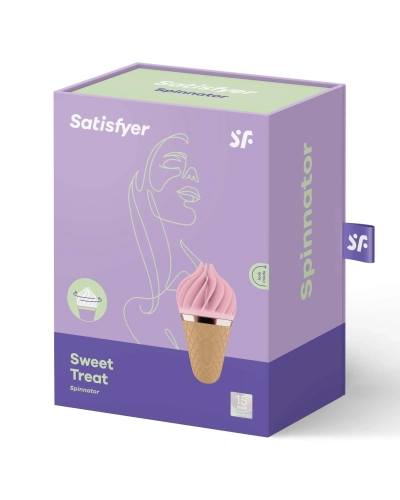 Satisfyer Sweet Treat – nabíjecí rotační vibrátor na klitoris (růžový-hnědý)