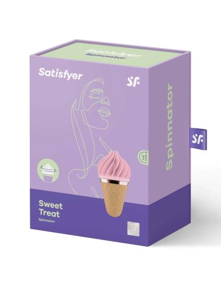 Satisfyer Sweet Treat – nabíjecí rotační vibrátor na klitoris (růžový-hnědý)