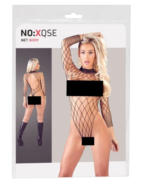 Mandy Mystery - kalhotkové body s dlouhým rukávem (černé)