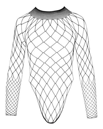 Mandy Mystery - kalhotkové body s dlouhým rukávem (černé)