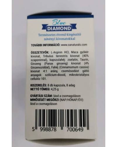 Blue Diamond For Men – přírodní výživový doplněk s rostlinnými výtažky (8ks)
