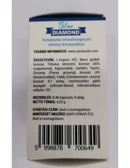 Blue Diamond For Men – přírodní výživový doplněk s rostlinnými výtažky (8ks)