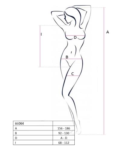Passion BS064 otevřené punčochové body se vzorem křídel SL