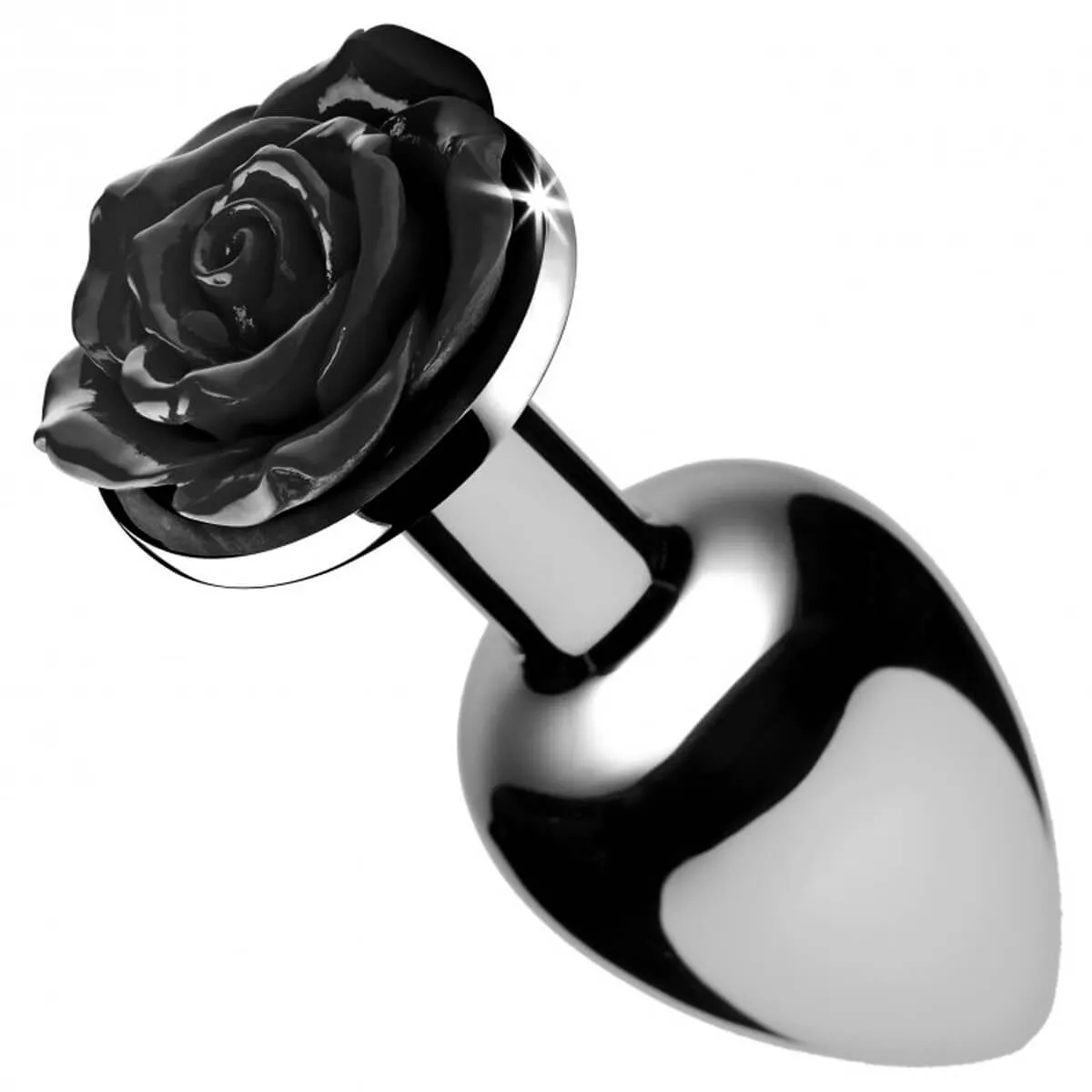 Levně Booty Sparks Black Rose 79g-ové hliníkové anální dildo