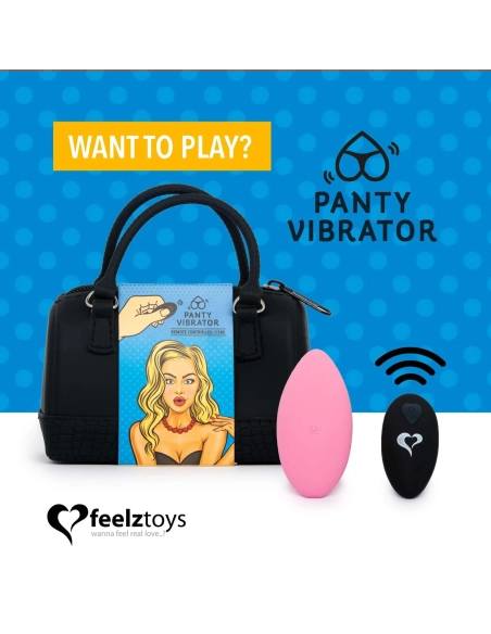 FEELZTOYS Panty nabíjecí vibrátor na klitoris s dálkovým ovladačem růžový