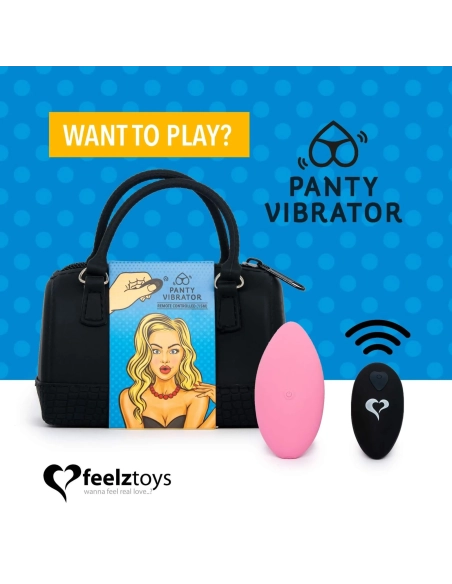 FEELZTOYS Panty nabíjecí vibrátor na klitoris s dálkovým ovladačem růžový