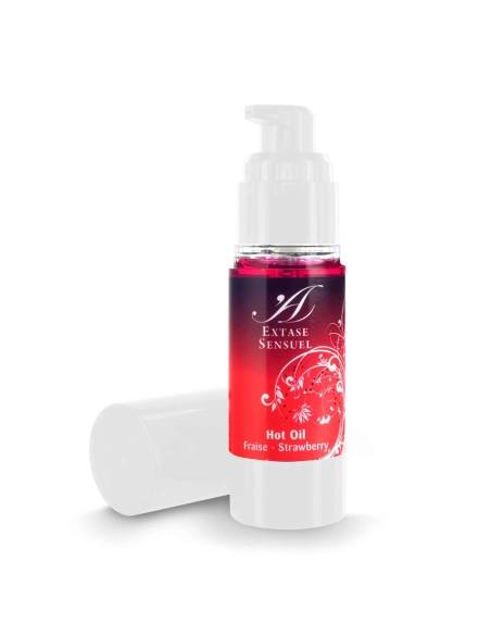 Extase Sensuel hot oil strawberry masážní olej s hřejivým účinkem jahodový 30ml